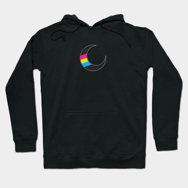 Pan Pride Crescent Moon Hoodie by Curse Me Not